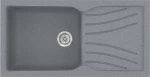 Νεροχύτης Συνθετικός Γρανίτης Sanitec Classic  324 (100X50) Επικαθήμενος Αντιστρεφόμενος 17_METALLIC SILVER