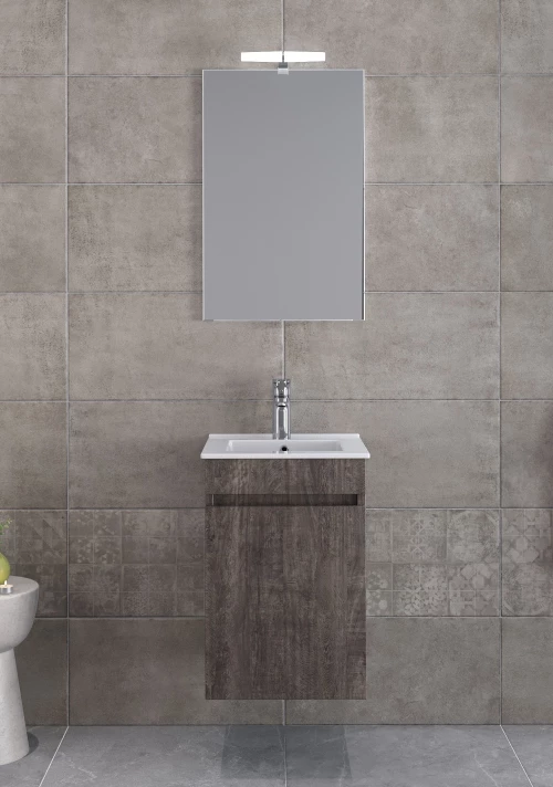 Έπιπλο Μπάνιου Furnibath Valencia 41 Royal Grey Βάση,Νιπτήρας,Καθρέφτης (6VL41CGR)