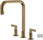 Μπαταρία Νεροχύτη 3 οπών INCISO, GESSI Warm Bronze Brushed PVD