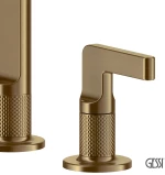 Μπαταρία Νεροχύτη 3 οπών INCISO, GESSI Warm Bronze Brushed PVD