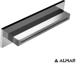 ΚΕΦΑΛΗ ΝΤΟΥΖ ΚΑΤΑΡΡΑΚΤΗΣ XL 34,6x8 ALMAR BRUSHED INOX