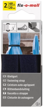 Ζώνη Hook+Loop Μπλε 60cmx20mm 2Τμχ