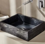 Νιπτήρας Επικαθήμενος Πέτρινος Tema Rock 52x38x14 Ανθρακί