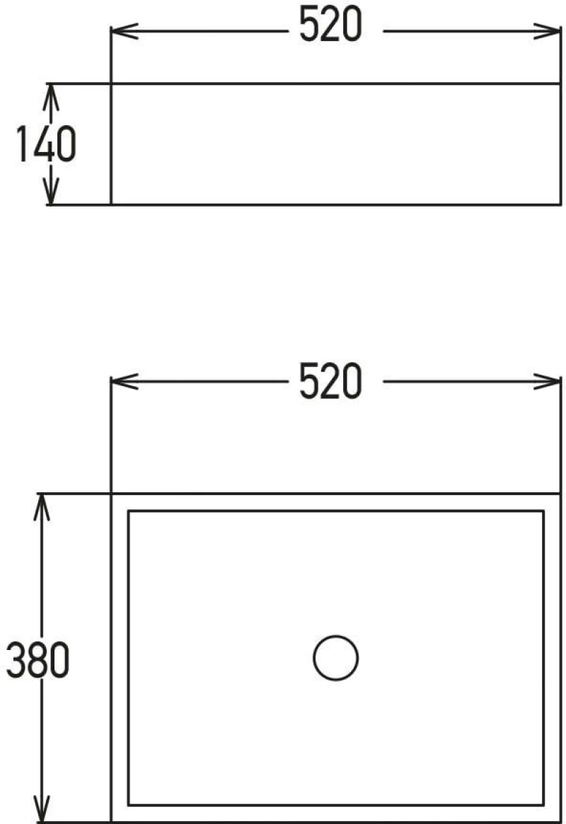 Νιπτήρας Επικαθήμενος Πέτρινος Tema Rock 52x38x14 Ανθρακί