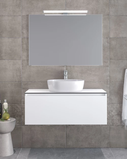 Έπιπλο Μπάνιου Furnibath Sevilla 100SC Royal White Βάση,Νιπτήρας,Καθρέφτης (3SVCS100CWH)