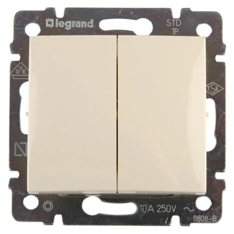 Διακόπτης διπλός αλέ-ρετούρ Valena LEGRAND 774308 Ivory/Κρεμ