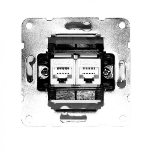 Μηχανισμός Πρίζας Data RJ45 Cat.6 + Τηλεφώνου RJ11 10A 15-019 Lumen Adeleq 15-019