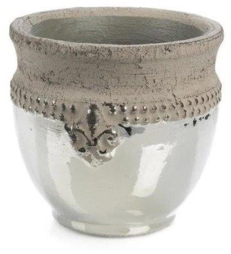 Βάζο Κεραμικό Silver 19,5 εκ. 2210-8 Supergreens 2210-8 Ασημί