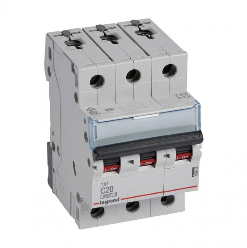 Αυτόματη Ασφάλεια 20A C 3Π 6kA Tx3 403546 Legrand 403546