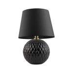 Επιτραπέζιο Φωτιστικό Ύφασμα SANTANA H60 Φ40 TK Lighting 5590 Μαύρο