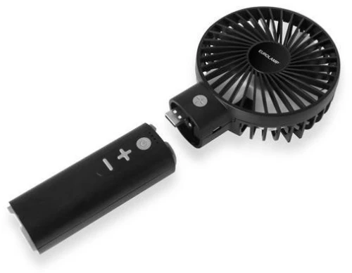 Ανεμιστήρας Χειρός Επαναφορτιζόμενος 4 Σε 1 Μαύρος 300-20521 Eurolamp 300-20521 Μαύρο