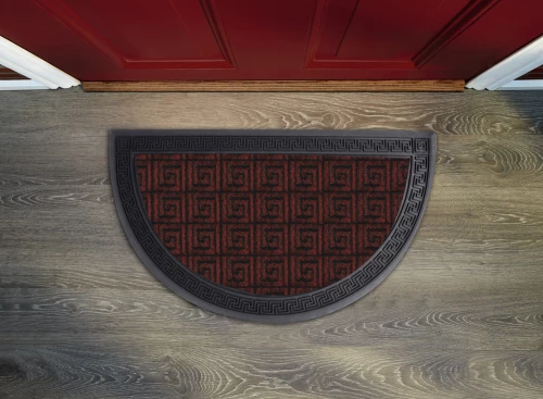 Πατάκι Εισόδου Ημικυκλικό (40X60) Mcdecor Μαίανδρος Μπορντό - MCDECOR - 60X100