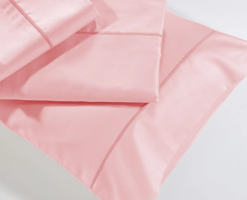 Μεμονωμένα σεντόνια Down Town Solid Colours S250/18 Pink Βαμβακοσατέν - King 280 x 290