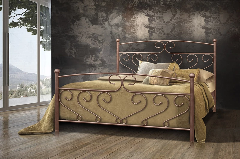 Μεταλλικό κρεβάτι Metal Casa Κως Μαύρο 120 x 200