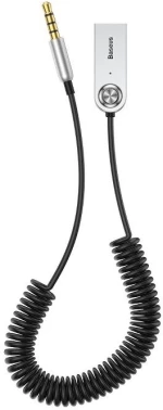 AMIO ΑΝΤΑΠΤΟΡΑΣ AUDIO BLUETOOTH 5.0 ΑΠΟ USB ΣΕ AUX ΜΑΥΡΟ ΣΠΙΡΑΛ AMIO - 1 τεμ. BAS29048/AM