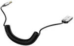 AMIO ΑΝΤΑΠΤΟΡΑΣ AUDIO BLUETOOTH 5.0 ΑΠΟ USB ΣΕ AUX ΜΑΥΡΟ ΣΠΙΡΑΛ AMIO - 1 τεμ. BAS29048/AM