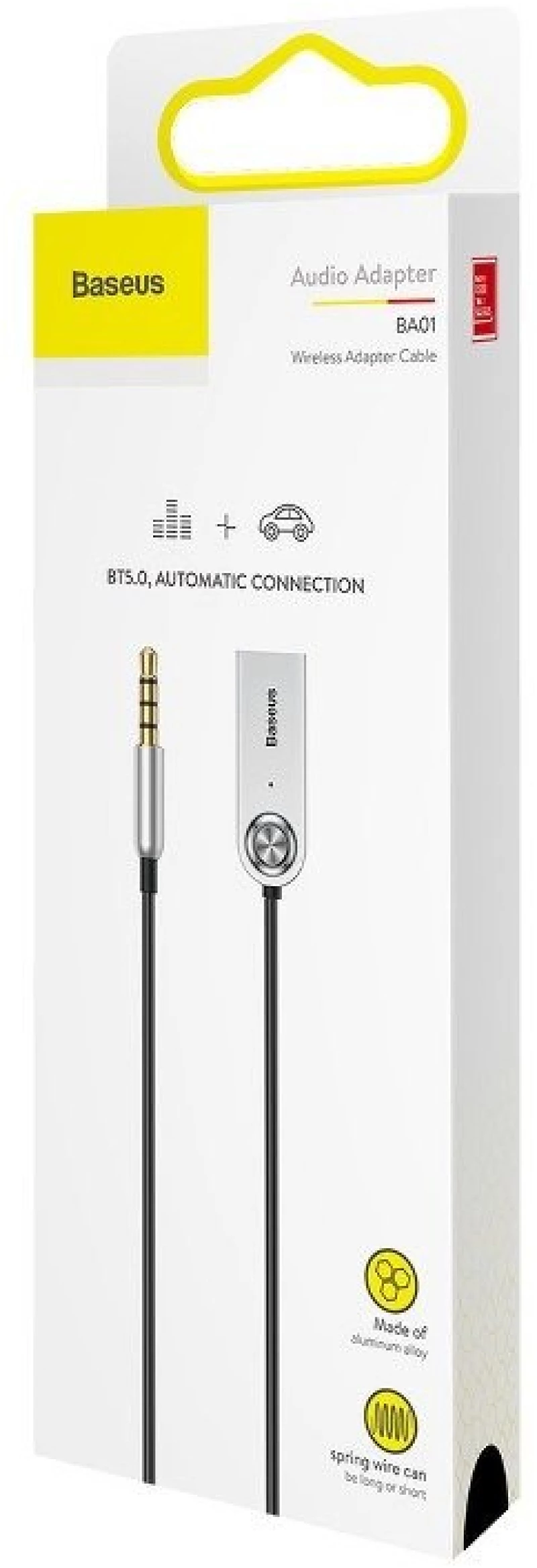 AMIO ΑΝΤΑΠΤΟΡΑΣ AUDIO BLUETOOTH 5.0 ΑΠΟ USB ΣΕ AUX ΜΑΥΡΟ ΣΠΙΡΑΛ AMIO - 1 τεμ. BAS29048/AM