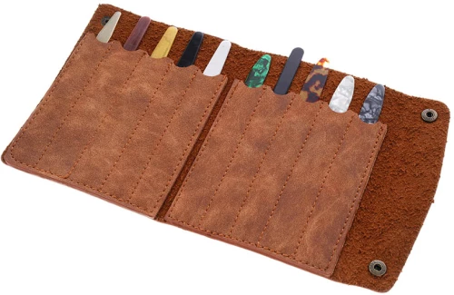 Musicland Leather Pick Holder - Brown
