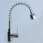 Minardi KH8640Q Curvy Μπαταρία Κουζίνας Πάγκου με Σπιράλ Ασημί