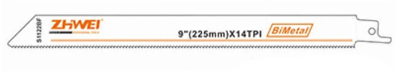 Λάμα σπαθόσεγας ZHWEI μετάλλου 5 τεμάχια S122VF 22.5cm 14T