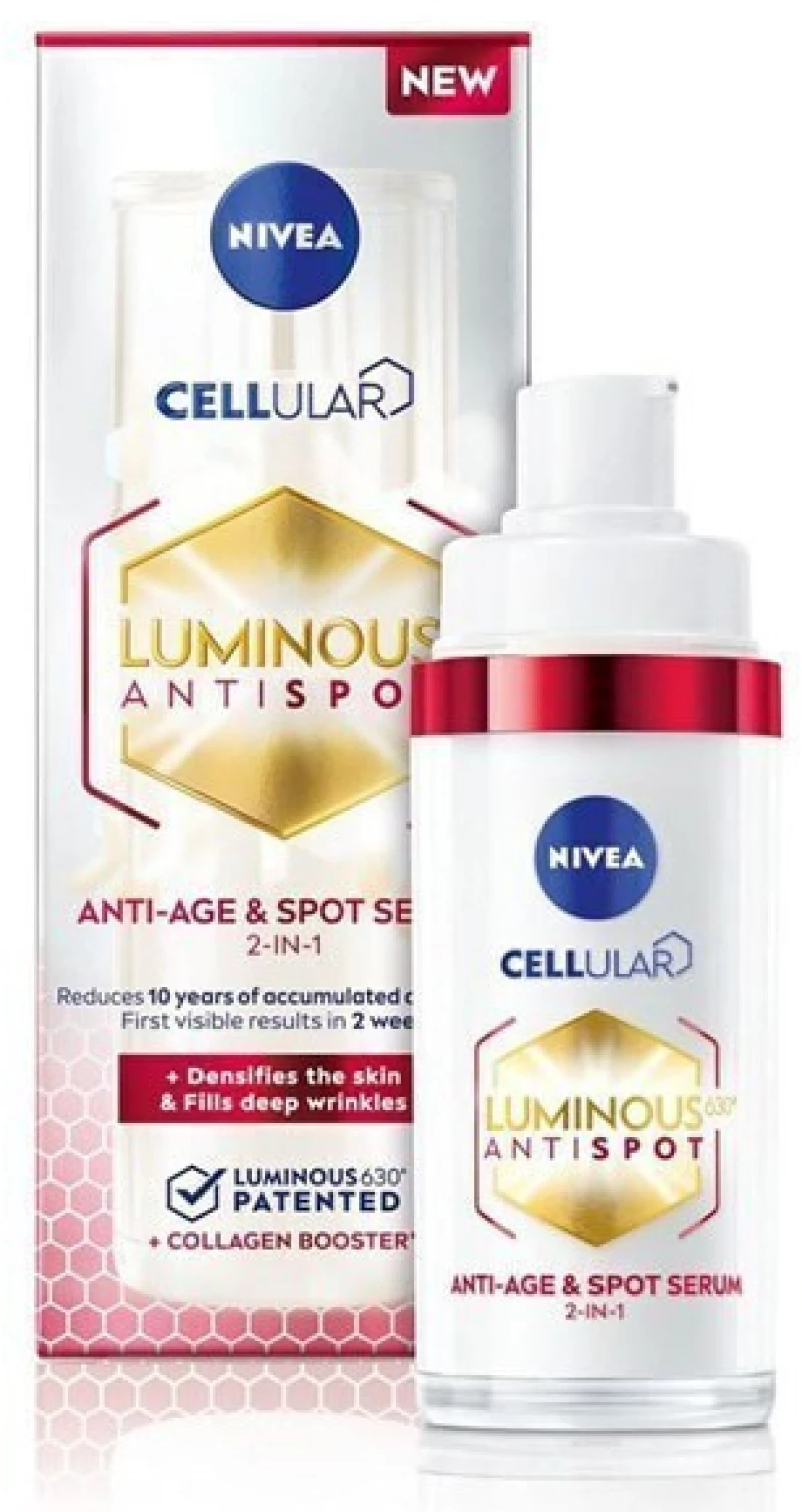 Nivea Cellular Luminous 630 Anti-Spot Anti-Age 2-In-1 Serum 30ml