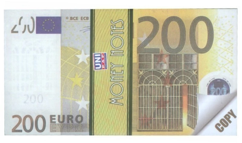 Μπλοκ σημειώσεων Unipap money notes 200€ καρρέ 4-24-65