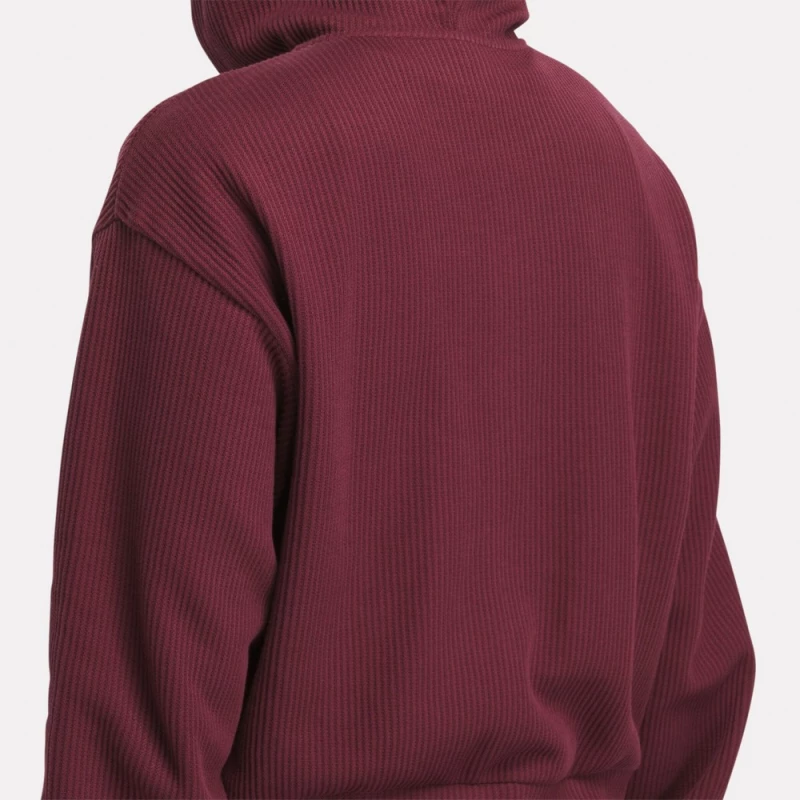REEBOK RIE Waffle Fullzip Φούτερ Γυναικείο 100037121 REEBOK Κόκκινο