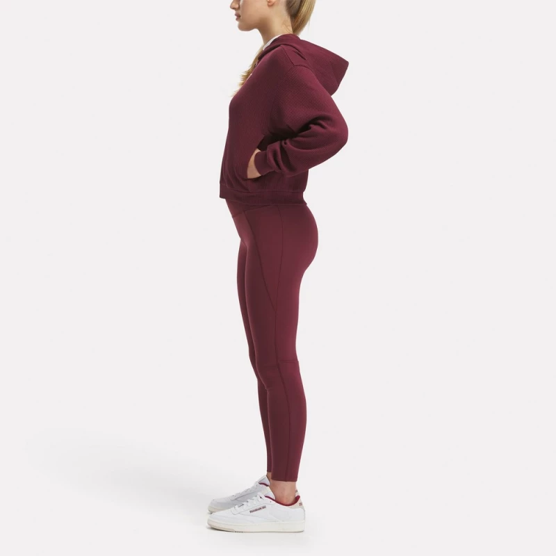 REEBOK RIE Waffle Fullzip Φούτερ Γυναικείο 100037121 REEBOK Κόκκινο