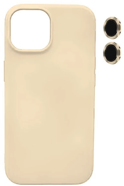Θήκη Silky And Soft για Apple iPhone 15 (+ Lens Protection) - Σομόν