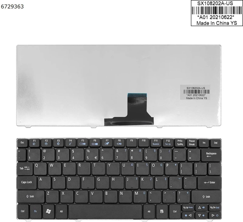 Πληκτρολόγιο Keyboard Acer Aspire One 751 751H AO751 AO751H ZA3