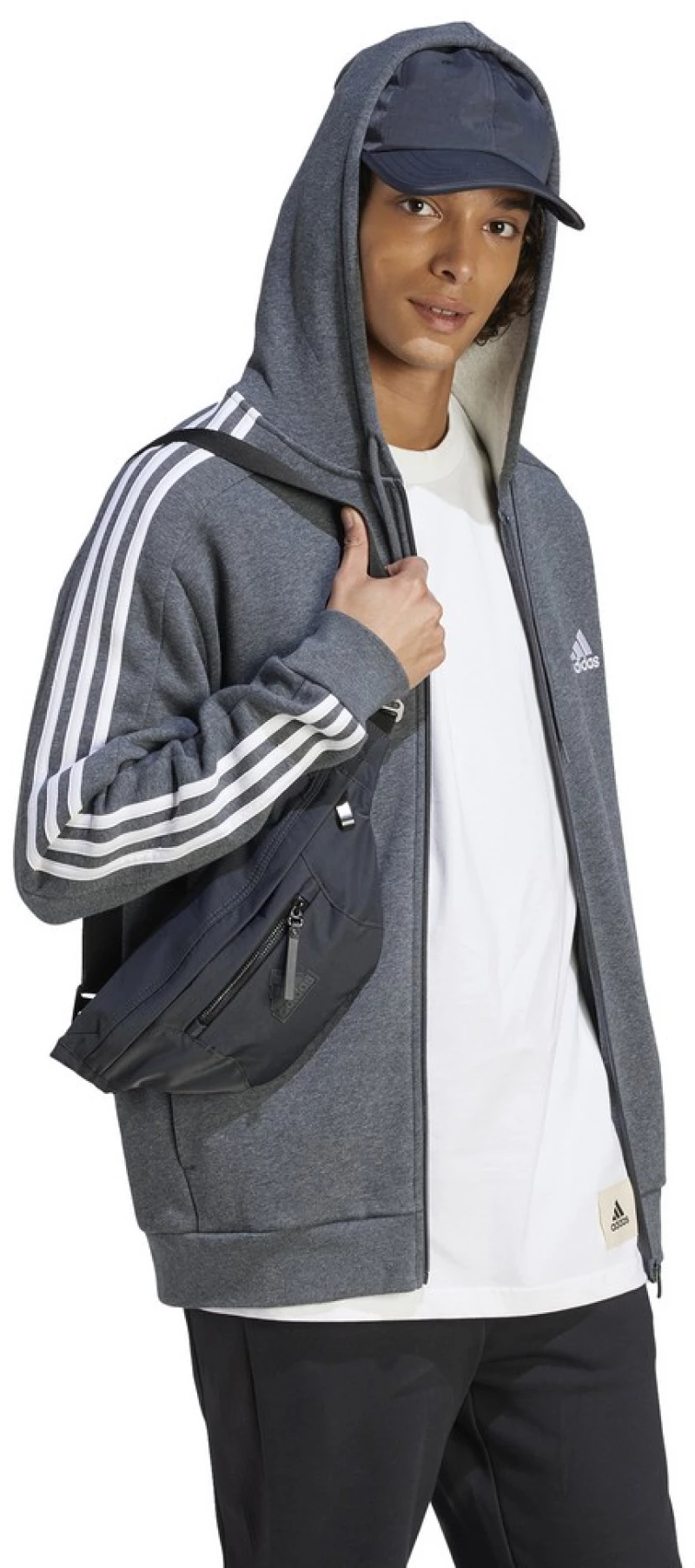 adidas M 3S FL FZ HD IJ6480 ADIDAS Γκρι