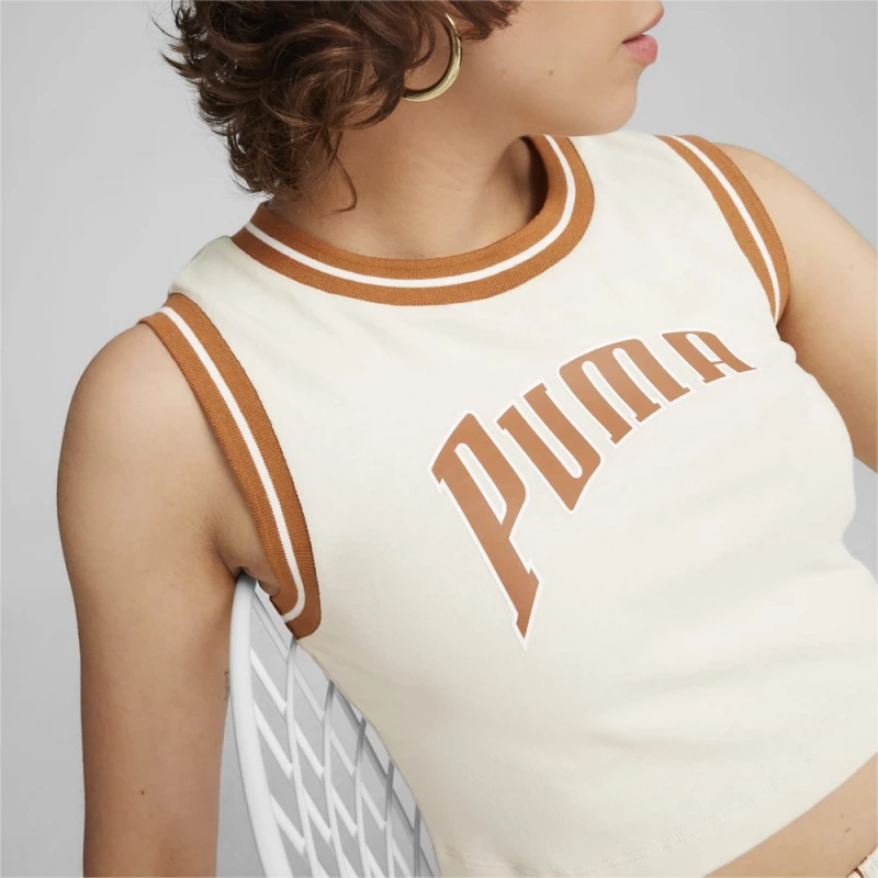 Puma TEAM FOR THE FANBASE Graphic Cropped Tee 625024-87 PUMA Λευκό