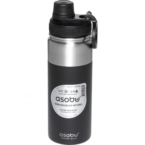Asobu Alpine Flask Bottle  Μπουκάλι Θερμός Black 0.53 L