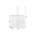 Διπλή Ανοιγόμενη Σχάρα Ψησίματος 70x40x45x2.5cm