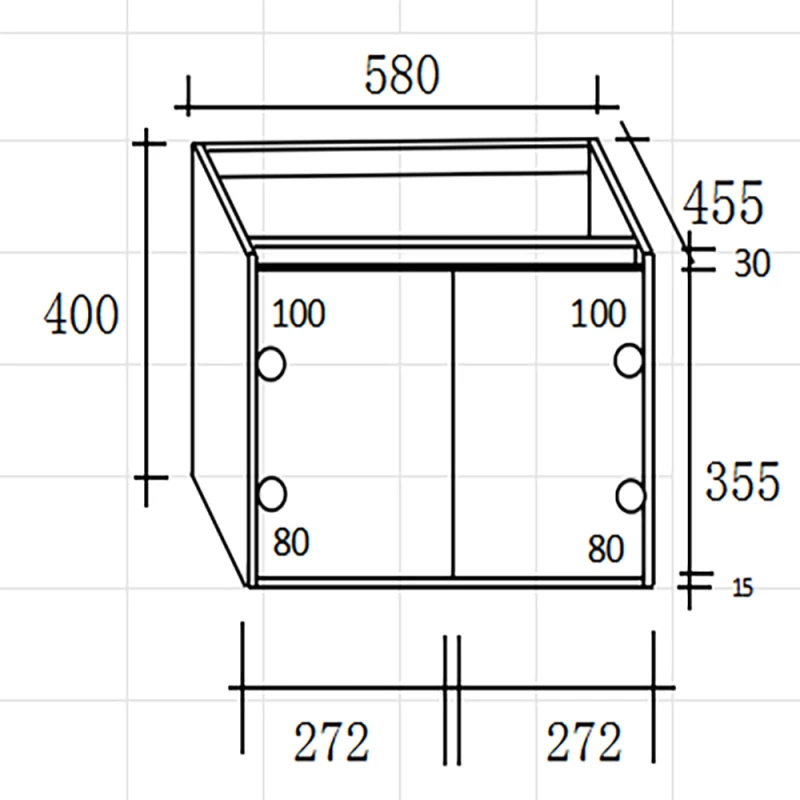 Σετ Πάγκου VERA 60 cm PLYWOOD χρ. ΛΕΥΚΟ/ΔΡΥΣ S3BVER060WHS