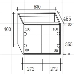 Σετ Πάγκου VERA 60 cm PLYWOOD χρ. ΛΕΥΚΟ/ΔΡΥΣ S3BVER060WHS