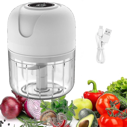 Επαναφορτιζόμενος mini Φορητός Πολυκόπτης 250ml σε Λευκό Χρώμα OEM