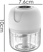 Επαναφορτιζόμενος mini Φορητός Πολυκόπτης 250ml σε Λευκό Χρώμα OEM
