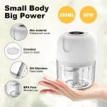 Επαναφορτιζόμενος mini Φορητός Πολυκόπτης 250ml σε Λευκό Χρώμα OEM