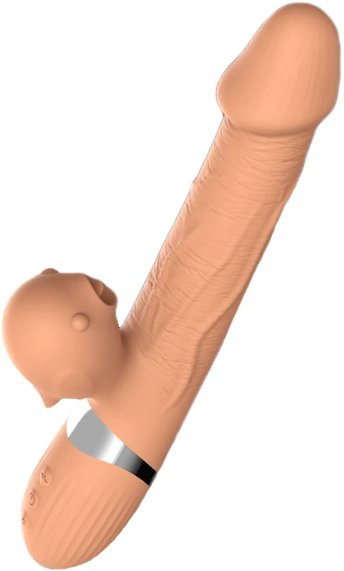 Wibrator-Basia Thtusting Vibrator 2 in 1 Tongue Vibrators USB
