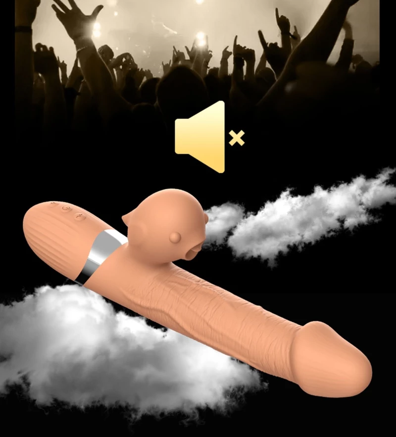 Wibrator-Basia Thtusting Vibrator 2 in 1 Tongue Vibrators USB