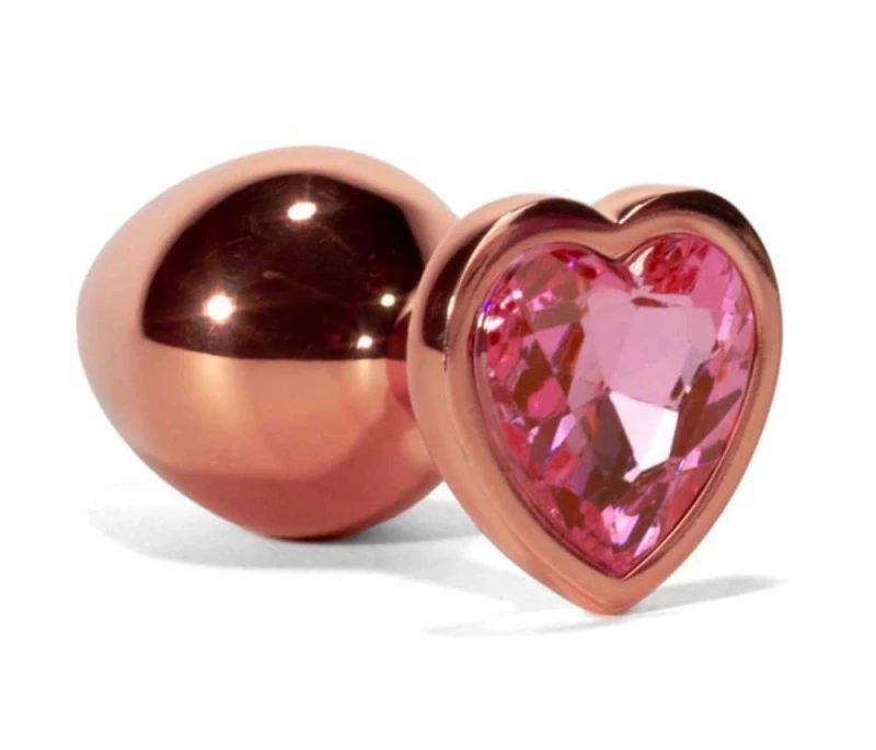 X-MEN Secret Shine Metal Butt Plug Rose Gold Heart S