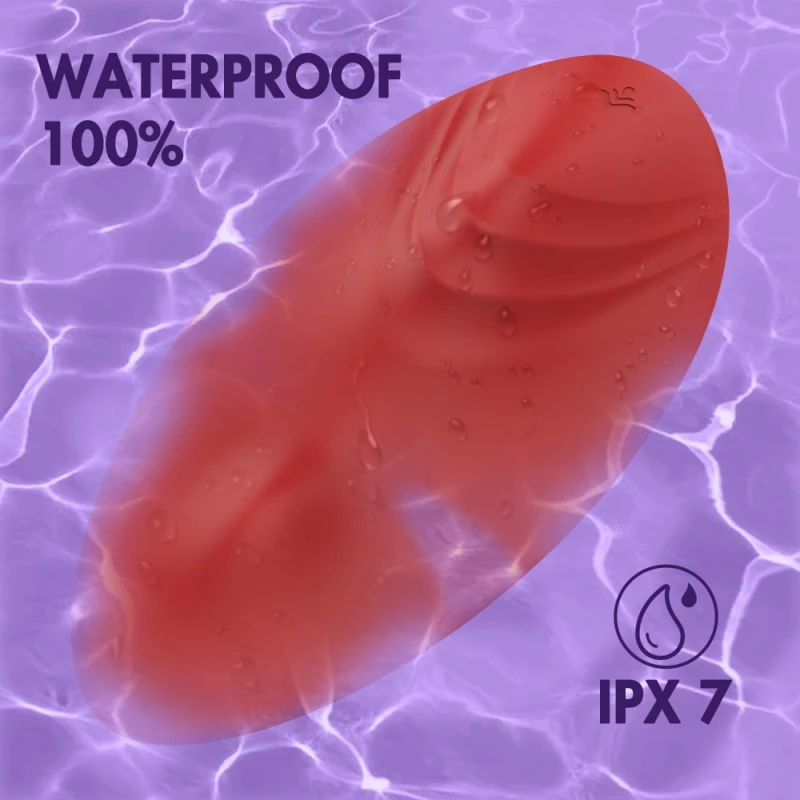 Erotic Pad Stimulator 9 Vibration Modes Silicone USB Red