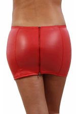 Wetlook 1 zip Miniskirt Red
