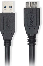 Kαλώδιο USB 3.2 Gen 1x1 A αρσ. - USB Micro B αρσ., 1.00m, σε μαύρο χρώμα NEDIS CCGL61500BK10