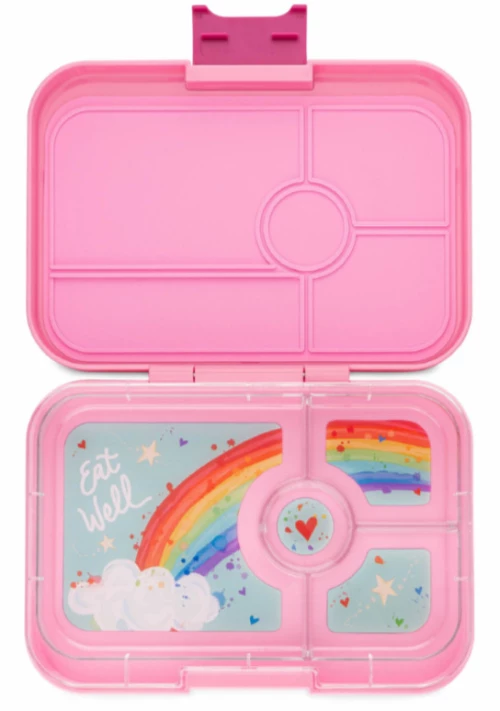 Δοχείο φαγητού ενηλίκων capri pink Rainbow 4 tapas Yumbox