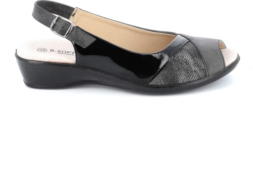 Γυναικείο Πέδιλο B-Soft Ανατομικό Χρώματος Μαύρο 2452