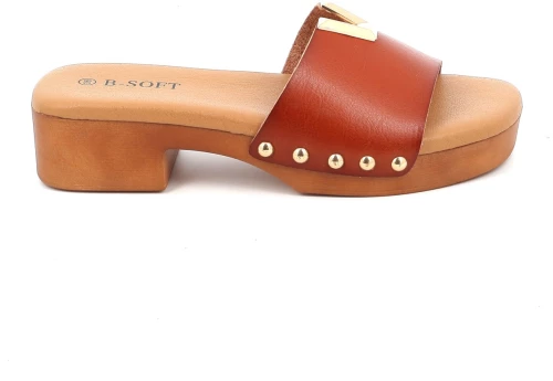 Γυναικείο Mule B-Soft Χρώματος Καφέ 2445