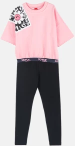 Σετ κολάν εποχιακό κορίτσι "Joyce fashion" ροζ (Ροζ )