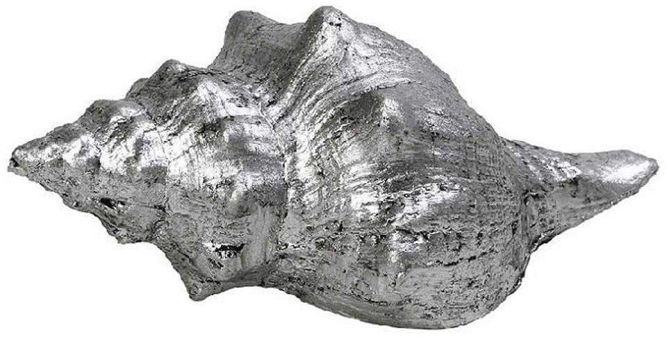 Διακοσμητικό Κοχύλι MT2720K4 14x6,5x5cm Silver Espiel Πολυρεσίνη